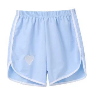 Sportstijl Liefdeshartborduurwerk Pure kleur shorts All-match kawaii