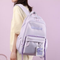 Linda mochila coreana estilo universitario que combina con todo Kawaii todo fósforo