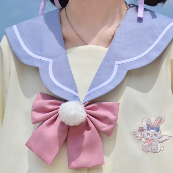 Conjunto de uniforme de saia JK de coelho de desenho animado Kawaii 5