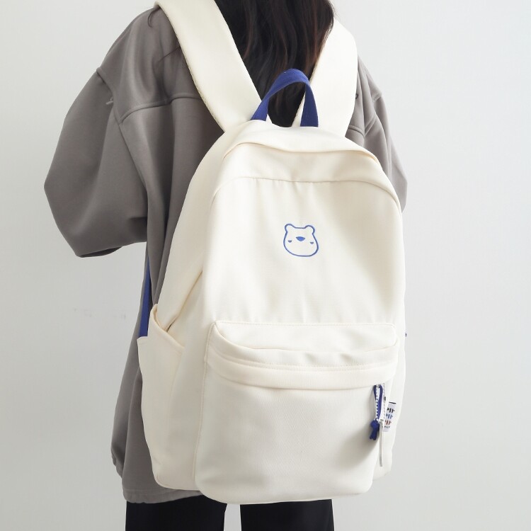 Sanrio Japan Original Hello Kitty Women Kawaii Nylon Backpack School Bag  Gray Inspired by You.