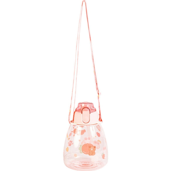 Kawaii Cartoon Pink Rabbit Large Capacity Water Bottle 4