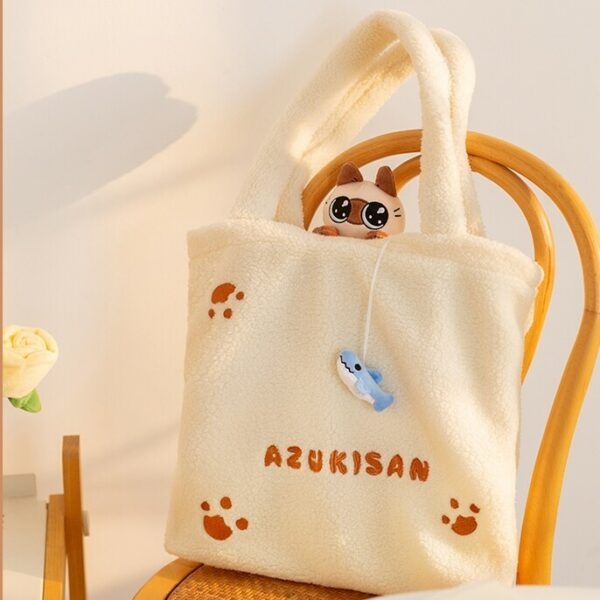 Kawaii Cartoon Siamese Cat Plush Shoulder Bag Cute kawaii