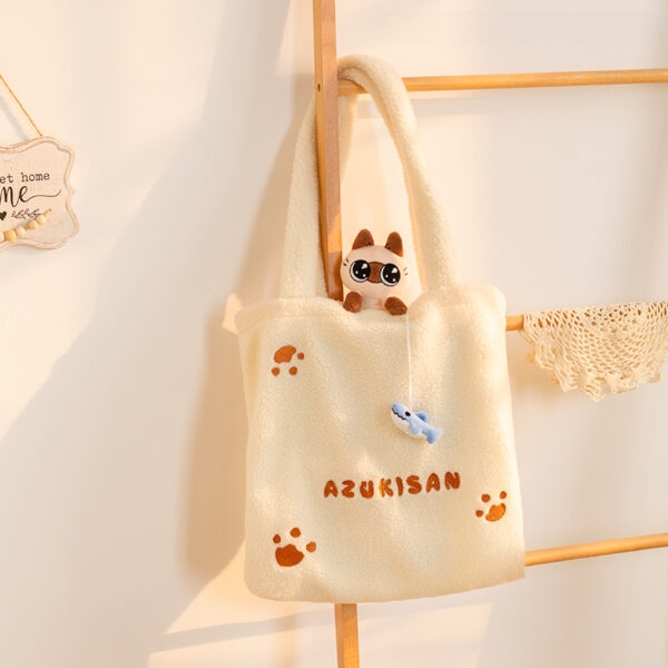 Плюшевая сумка на плечо с изображением сиамского кота Kawaii Милый каваи