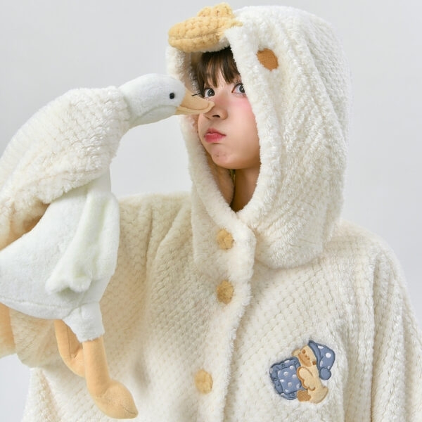 Pyjama mignon de canard de dessin animé Kawaii automne kawaii