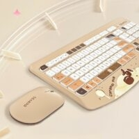 Set tastiera e mouse wireless con stampa Kawaii Fruit frutta kawaii