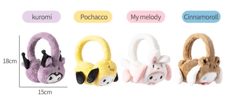 Protetores de ouvido de personagens Kawaii Sanrio