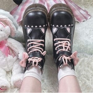 Cute Kitten Lolita Martin Boots autumn kawaii