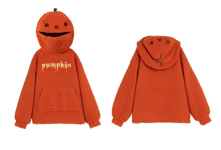 Grappig Halloween Oranje Pompoen Pullover Sweatshirt