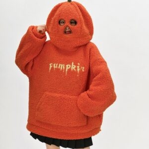 Rolig Halloween-tröja för orange pumpa höst kawaii
