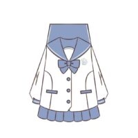 Kawaii blauer JK-Matrosen-Uniform-Rockanzug Süßes Kawaii