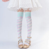 Calcetines hasta la rodilla Kawaii Candy Color Lolita color caramelo kawaii