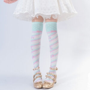 Носки до колена Kawaii Candy Color Lolita ярких цветов kawaii