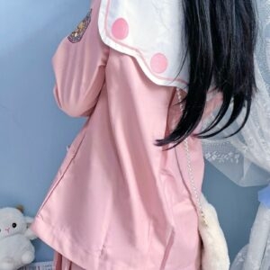 Униформа JK с вышивкой Kawaii Pink Bear Милый каваи