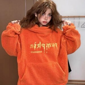Zabawna bluza z kapturem na Halloween w pomarańczowej dyni
