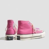 Niedliche Regenbogenbär-Rosa-High-Top-Leinwandschuhe Canvas-Schuhe kawaii