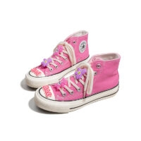 Cute Rainbow Bear Pink High Top Canvas Shoes Canvas Shoes kawaii
