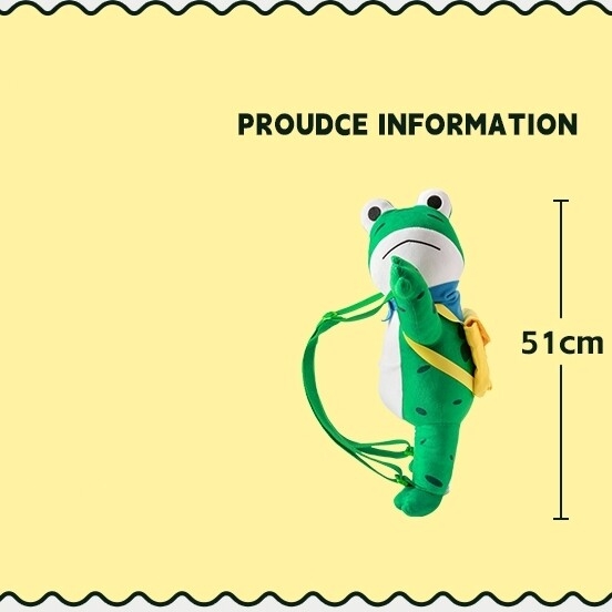 카와이 재미있는 만화 개구리 인형 배낭
