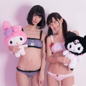 Kawaii Kuromi Cute Goth Underwear Set Bras kawaii