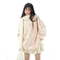 Kawaii Sweet Girl Style Pullover mit Kitty-Aufdruck Herbst kawaii