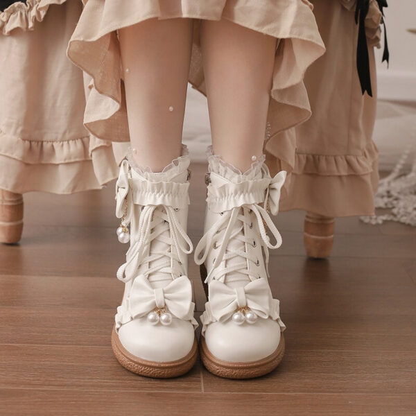 Sweet Girly Style Plush Lolita Boots autumn kawaii