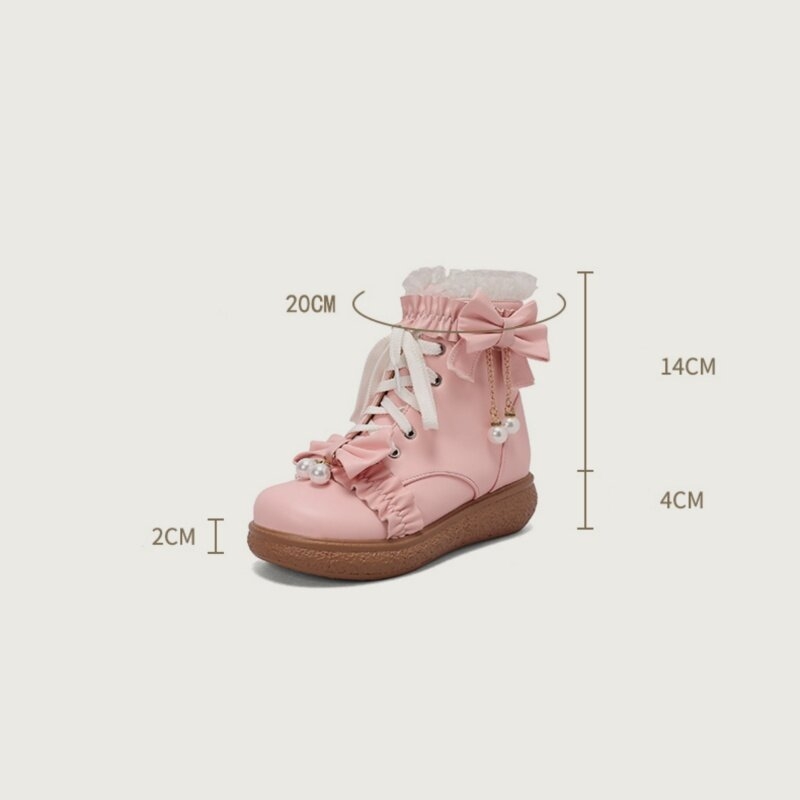 Sweet Girly Style Plysch Lolita Boots