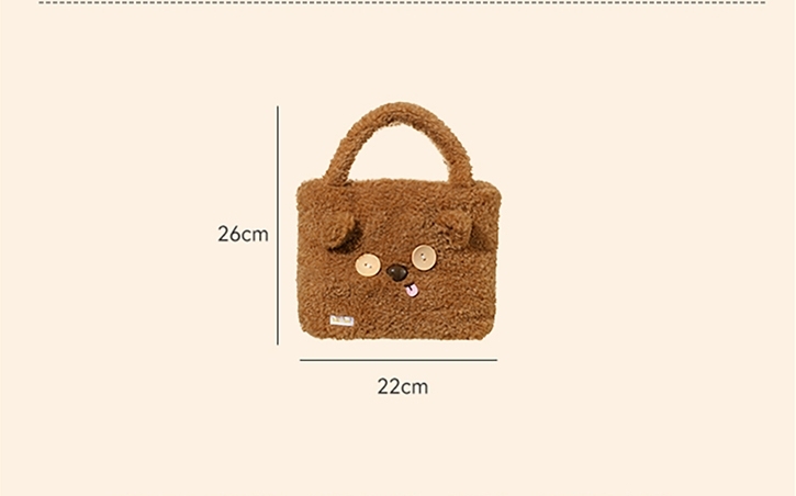 Tecknad björn plysch handväska