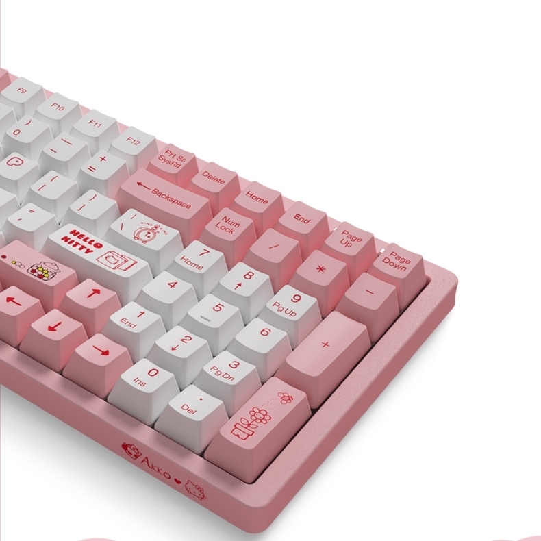 Kawaii Cute Pink Aesthetic Wired Mechanical Keyboard