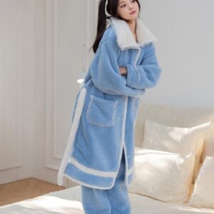 Длинная плюшевая пижама серии Kawaii Sanrio Циннаморолл каваи