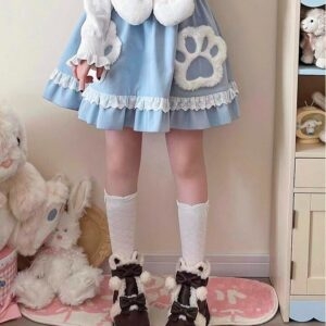 Kawaii Soft Girl Lolita Style Round Toe Snow Boots Cute kawaii