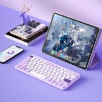 Purple Aesthetic Portable Wireless Mouse and Keyboard Set Aesthetic kawaii