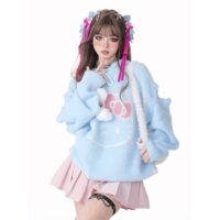 Sweet Girl Style Hello Kitty Pullover Sweater Cute kawaii