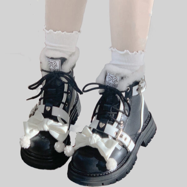 Sweet Lolita Style Plush Winter Snow Boots Lolita kawaii