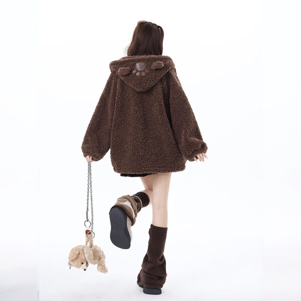 Manteau à capuche ours style girly cool et doux automne kawaii
