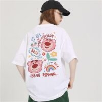 Kawaii Candy Color Sanrio Character Printed T-shirt godis färg kawaii