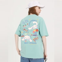 Camiseta estampada com personagem Kawaii Candy Color Sanrio cor de doce kawaii