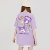 Kawaii Candy Color Sanrio karakter bedrukt T-shirt snoep kleur kawaii