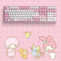 Kawaii Pink Aesthetic My Melody Mechanische Tastatur Süßes Kawaii