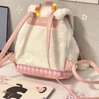 Sweet Girly Style Plush Backpack autumn kawaii