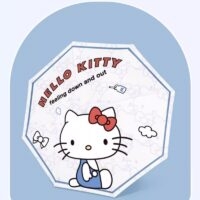 Guarda-chuva dobrável com estampa de gato Kawaii Sanrio Kitty Olá Kitty kawaii