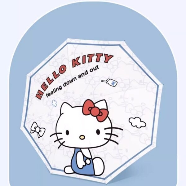 Kawaii Sanrio Kitty Cat Print Folding Umbrella Hello Kitty kawaii