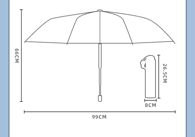카와이 산리오 키티 고양이 프린트 접이식 우산