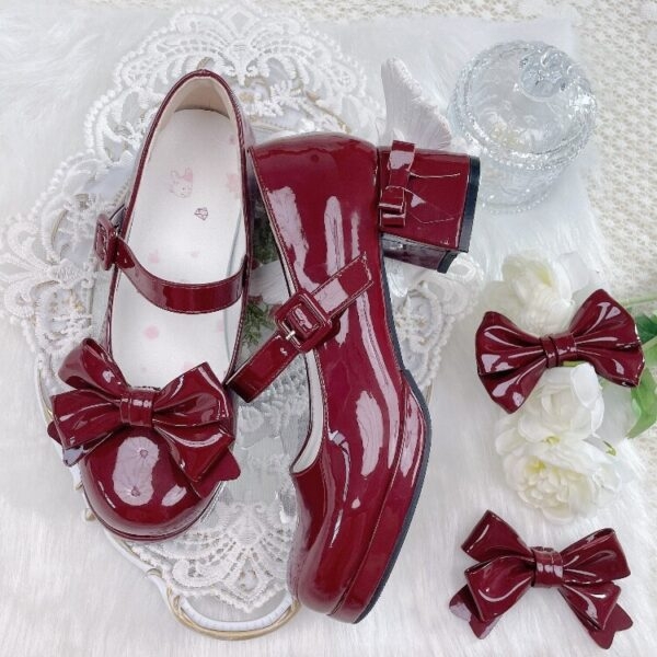 Kawaii zoete girly stijl strik Lolita schoenen Buig kawaii