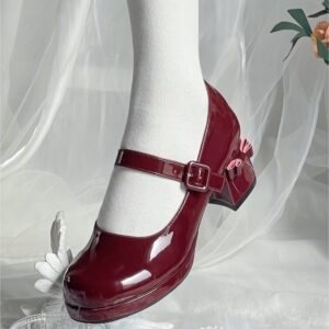 Scarpe Lolita con fiocco in stile dolce ragazza Kawaii Fiocco kawaii