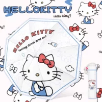 Складной зонт Kawaii Sanrio с принтом Kitty Cat Привет Китти каваи