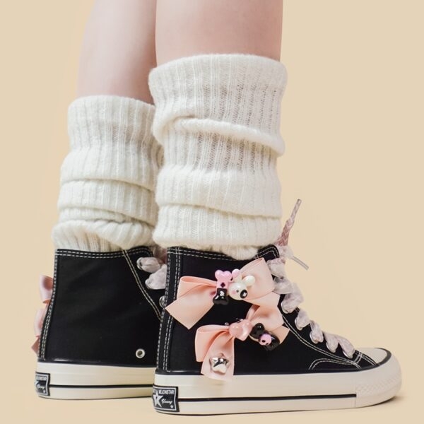 Dolci scarpe di tela alte nere giapponesi Scarpe di tela kawaii