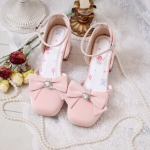 Kawaii Bow High Heel Lolita Shoes Bow kawaii
