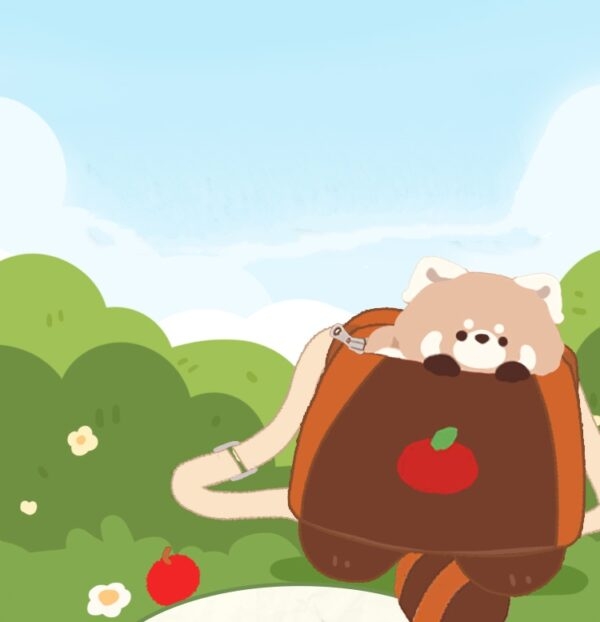 Kawaii Red Panda Plush Backpack Backpack kawaii
