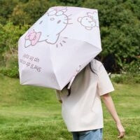 Guarda-chuva com estampa de personagem Kawaii Sanrio chuva ou brilho Desenho animado kawaii