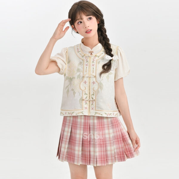 Sweet Girly Pink Grid JK Skirt JK Skirt kawaii
