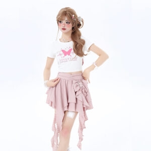 Summer Sweet Ballet Style Irregular Skirt ballet style kawaii
